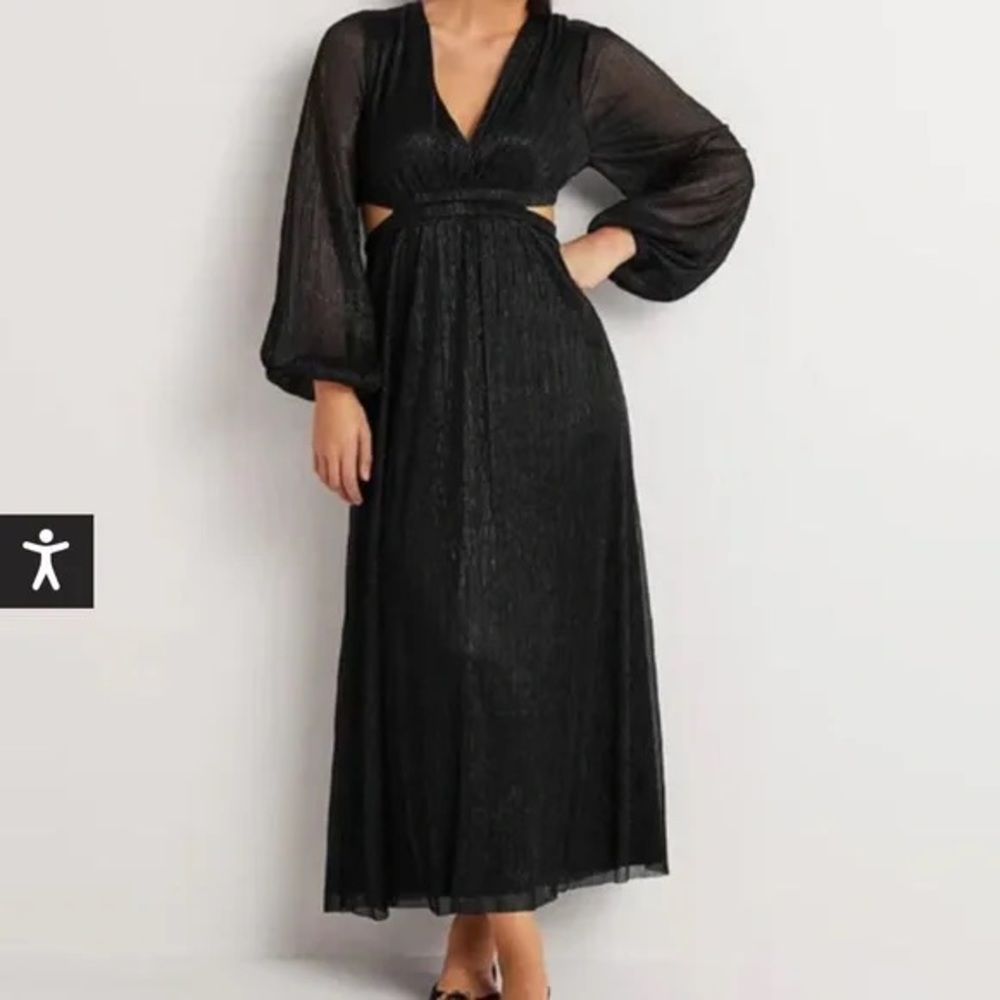 Boden Black party dress with cut outs